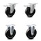 Service Caster 5 Inch Hard Rubber Wheel Swivel Top Plate Caster Lock Brakes 2 Rigid SCC, 2PK SCC-TTL20S514-HRS-2-R-2 - alternate 1